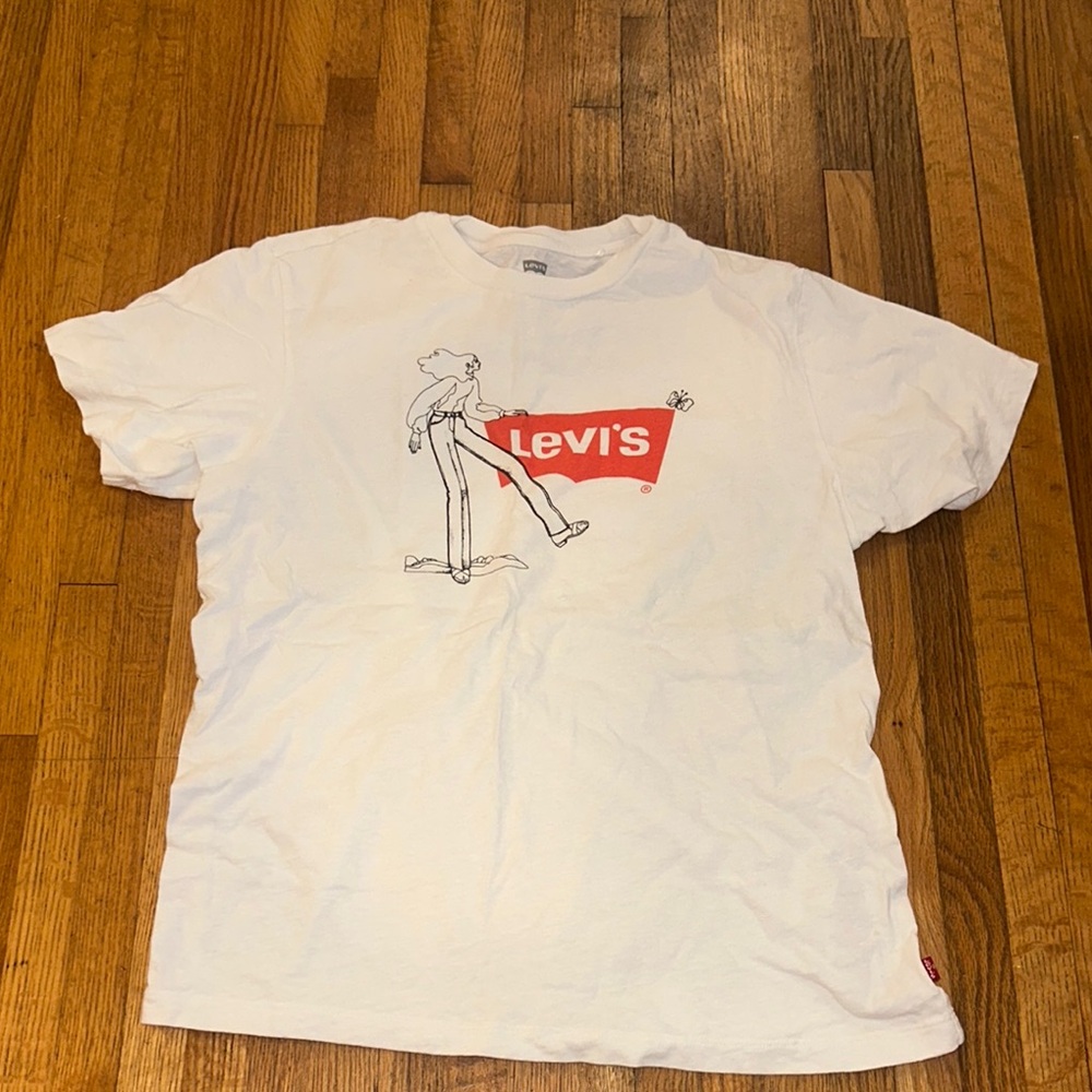 Levi's White Graphic Short Sleeve Tee